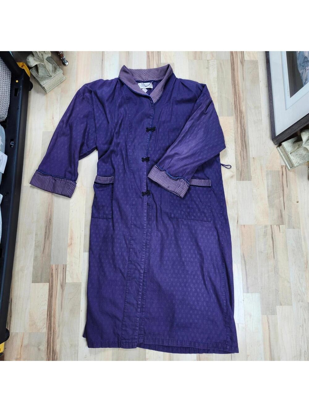Victorias Secret Country Robe Purple Diamond Patterned M/L